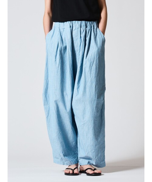 manna１度着用の美品⭐︎ミズイロインド シャンブレーワイドカーゴパンツ 000000011807-01-l.jpg?t=