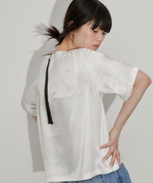 ADAM ET ROPE' | 【サステナブル】バックジップサテンTEE(その他トップス)