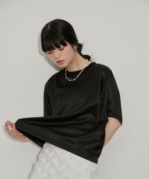 ADAM ET ROPE' | 【サステナブル】バックジップサテンTEE(その他トップス)