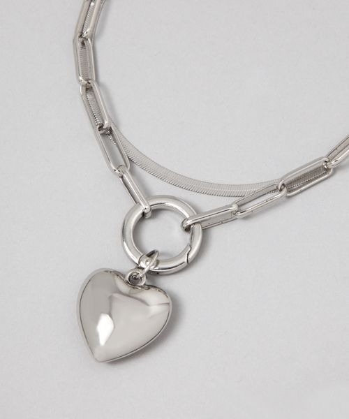 JEANASIS（ジーナシス）の「firm heart チェーンネックレス/111785