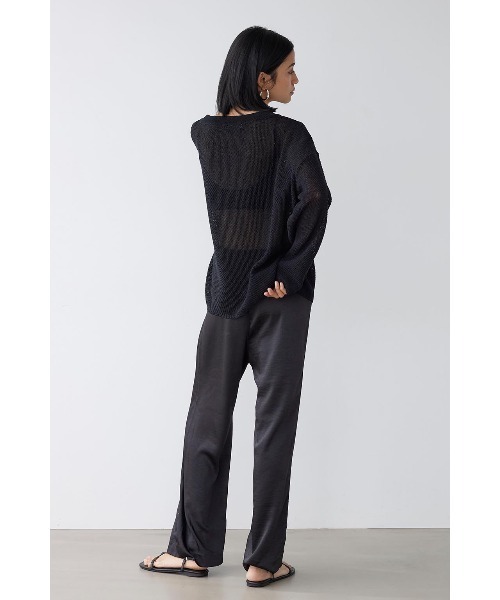 ALEXIA STAM(アリシアスタン)の「Shell Button Long Sleeve Knit Top /ギマニットトップス(ニット/セーター・レディース・グレー/アイボリー/ブラック・FREE)」の18枚目の写真