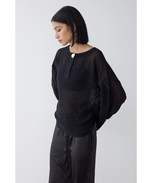 ALEXIA STAM(アリシアスタン)の「Shell Button Long Sleeve Knit Top /ギマニットトップス(ニット/セーター・レディース・グレー/アイボリー/ブラック・FREE)」の20枚目の写真