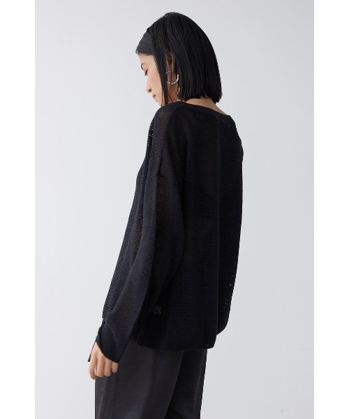 ALEXIA STAM(アリシアスタン)の「Shell Button Long Sleeve Knit Top /ギマニットトップス(ニット/セーター・レディース・グレー/アイボリー/ブラック・FREE)」の21枚目の写真