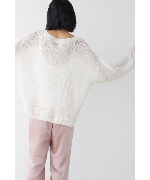 ALEXIA STAM(アリシアスタン)の「Shell Button Long Sleeve Knit Top /ギマニットトップス(ニット/セーター・レディース・グレー/アイボリー/ブラック・FREE)」の9枚目の写真