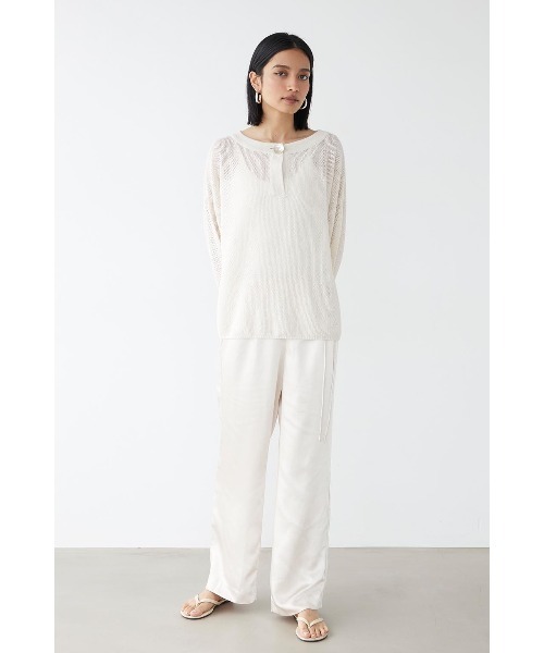 ALEXIA STAM(アリシアスタン)の「Shell Button Long Sleeve Knit Top /ギマニットトップス(ニット/セーター・レディース・グレー/アイボリー/ブラック・FREE)」の12枚目の写真