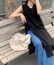 綿麻混・Ｖネックサマーワンピース