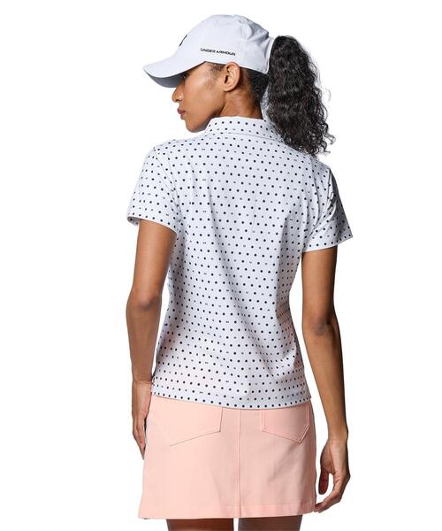 UNDER ARMOUR(アンダーアーマー)の「UAアイソチル モログラム ポロ(ゴルフ/レディース)(ポロシャツ・レディース・ホワイト・L/M/S/XL)」の2枚目の写真