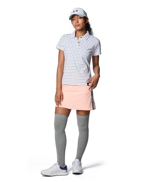 UNDER ARMOUR(アンダーアーマー)の「UAアイソチル モログラム ポロ(ゴルフ/レディース)(ポロシャツ・レディース・ホワイト・L/M/S/XL)」の3枚目の写真