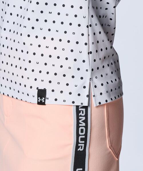 UNDER ARMOUR(アンダーアーマー)の「UAアイソチル モログラム ポロ(ゴルフ/レディース)(ポロシャツ・レディース・ホワイト・L/M/S/XL)」の4枚目の写真