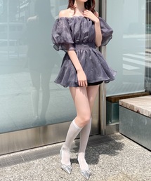 NOMAE | シアーオフショルチュニックブラウス　シアートップス(シャツ/ブラウス)