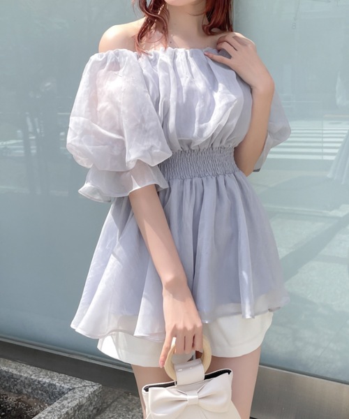 【Dreamy collection】シアーオフショルチュニック Dreamy collection】シアーオフショルチュニック | ファッション