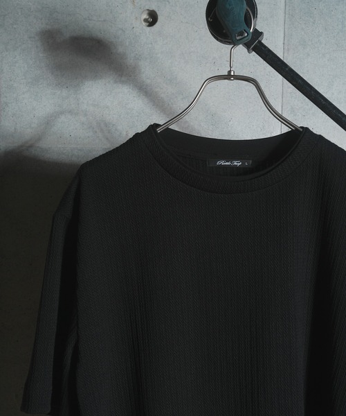 RATTLE TRAP(ラトルトラップ)の「ケーブルストライプジャガードTシャツ(Tシャツ/カットソー・メンズ・ブラック/ブルー/ホワイト・M/LL/L)」の3枚目の写真