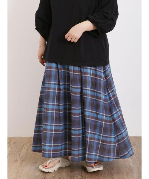 Samansa Mos2（サマンサ モスモス）の「柄アソートギャザースカート（スカート・レディース・イエロー/チャコールグレー/オフホワイト/ネイビー・F）」の3枚目の写真