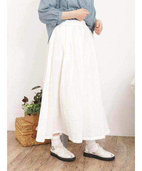 Samansa Mos2（サマンサ モスモス）の「柄アソートギャザースカート（スカート・レディース・イエロー/チャコールグレー/オフホワイト/ネイビー・F）」の10枚目の写真