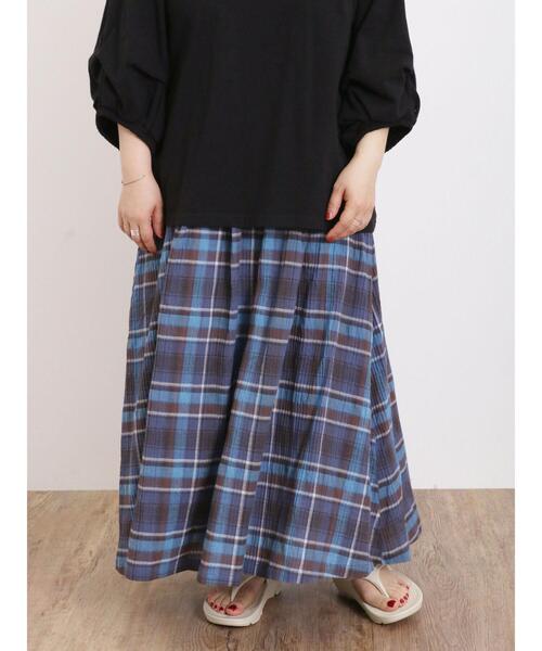 Samansa Mos2（サマンサ モスモス）の「柄アソートギャザースカート（スカート・レディース・イエロー/チャコールグレー/オフホワイト/ネイビー・F）」の16枚目の写真