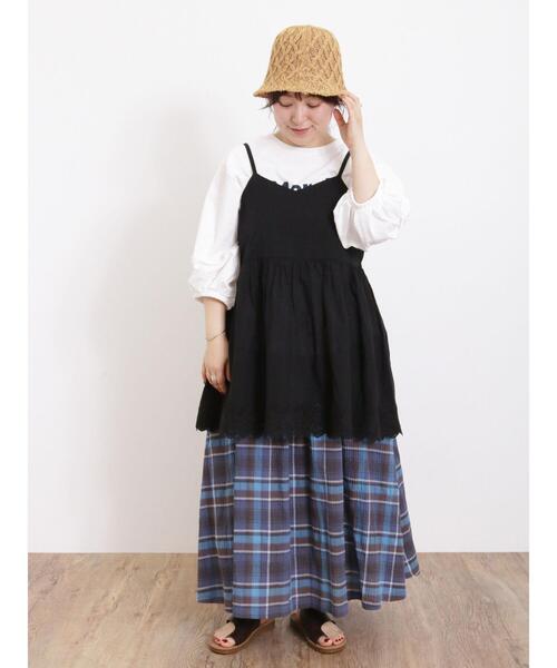 Samansa Mos2（サマンサ モスモス）の「柄アソートギャザースカート（スカート・レディース・イエロー/チャコールグレー/オフホワイト/ネイビー・F）」の19枚目の写真