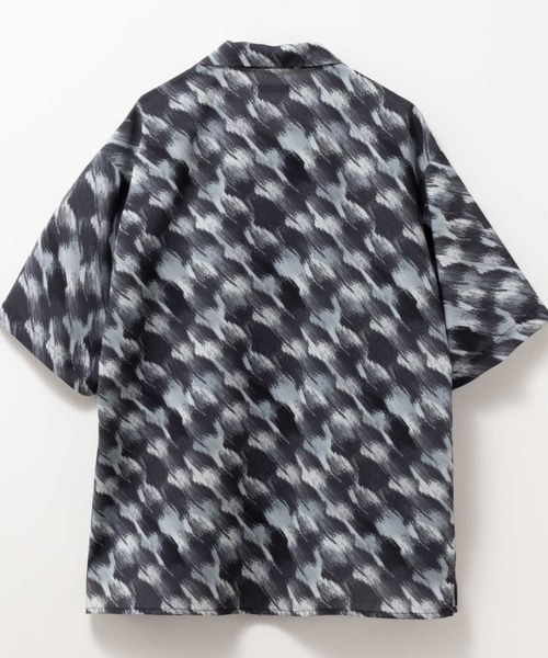 URBAN COLLECTION(アーバンコレクション)の「接触冷感とろみ総柄ポリトロシャツ(シャツ/ブラウス・メンズ・ブラック/ホワイト・XL/L/M/S)」の6枚目の写真
