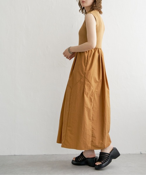 『TOKUKO 1er vol』 ブラウン　ノースリーブワンピース 9号 美品】⭐️TOKUKO ノースリーブワンピース