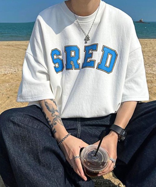 Anchor Smith(アンカー スミス)の「ビッグシルエット アーチロゴプリント 半袖Tシャツ(Tシャツ/カットソー・メンズ・ブラウン/グレー系1/グレー/ホワイト/ホワイト系1/ブラック系1・L/XL/M)」の3枚目の写真