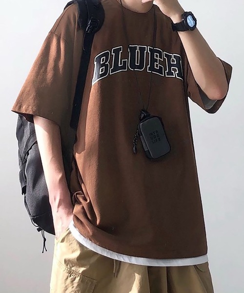 Anchor Smith(アンカー スミス)の「ビッグシルエット アーチロゴプリント 半袖Tシャツ(Tシャツ/カットソー・メンズ・ブラウン/グレー系1/グレー/ホワイト/ホワイト系1/ブラック系1・L/XL/M)」の19枚目の写真