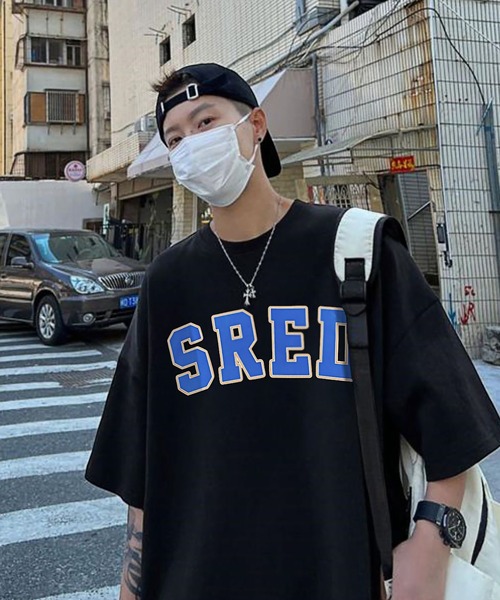 Anchor Smith(アンカー スミス)の「ビッグシルエット アーチロゴプリント 半袖Tシャツ(Tシャツ/カットソー・メンズ・ブラウン/グレー系1/グレー/ホワイト/ホワイト系1/ブラック系1・L/XL/M)」の9枚目の写真