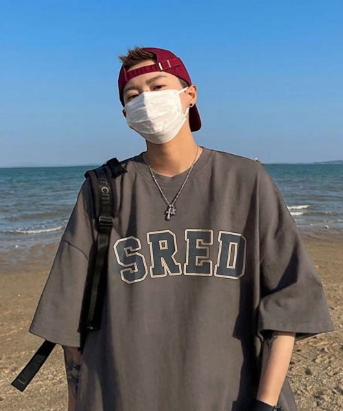 Anchor Smith(アンカー スミス)の「ビッグシルエット アーチロゴプリント 半袖Tシャツ(Tシャツ/カットソー・メンズ・ブラウン/グレー系1/グレー/ホワイト/ホワイト系1/ブラック系1・L/XL/M)」の16枚目の写真
