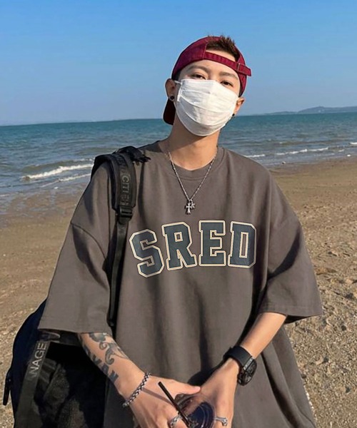 Anchor Smith(アンカー スミス)の「ビッグシルエット アーチロゴプリント 半袖Tシャツ(Tシャツ/カットソー・メンズ・ブラウン/グレー系1/グレー/ホワイト/ホワイト系1/ブラック系1・L/XL/M)」の17枚目の写真