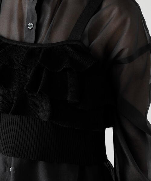 N.（N. Natural Beauty Basic）（エヌエヌナチュラルビューティーベーシック）の「◆フリルビスチェトップ（ベスト・レディース・ブラック/レッド・MEDIUM）」の14枚目の写真