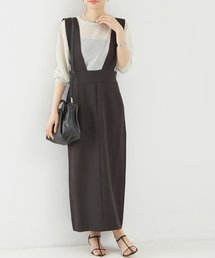 Rouge vif | 【一部店舗限定】ストレッチサスペンダージャンパースカート(スカート)