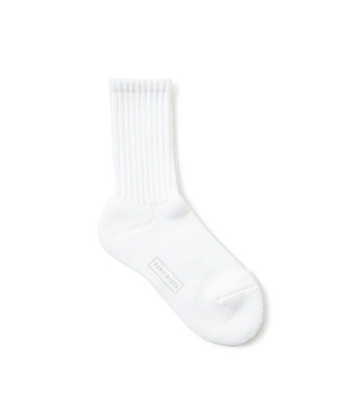 DAILY STANDARD by SANDINISTA（デイリースタンダードバイサンディニスタ）の「Daily Organic Cotton Socks / オーガニックコットンリブソックス（ソックス/靴下・メンズ・ホワイト/ブラック・FREE）」の2枚目の写真