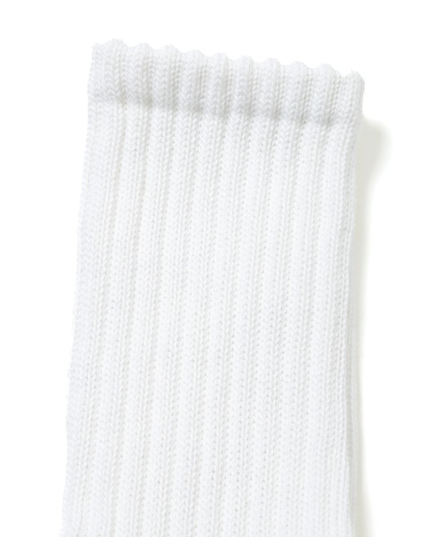 DAILY STANDARD by SANDINISTA（デイリースタンダードバイサンディニスタ）の「Daily Organic Cotton Socks / オーガニックコットンリブソックス（ソックス/靴下・メンズ・ホワイト/ブラック・FREE）」の3枚目の写真