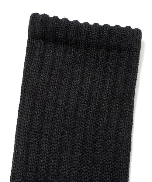DAILY STANDARD by SANDINISTA（デイリースタンダードバイサンディニスタ）の「Daily Organic Cotton Socks / オーガニックコットンリブソックス（ソックス/靴下・メンズ・ホワイト/ブラック・FREE）」の5枚目の写真