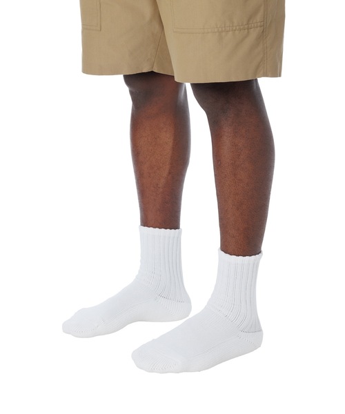 DAILY STANDARD by SANDINISTA（デイリースタンダードバイサンディニスタ）の「Daily Organic Cotton Socks / オーガニックコットンリブソックス（ソックス/靴下・メンズ・ホワイト/ブラック・FREE）」の7枚目の写真
