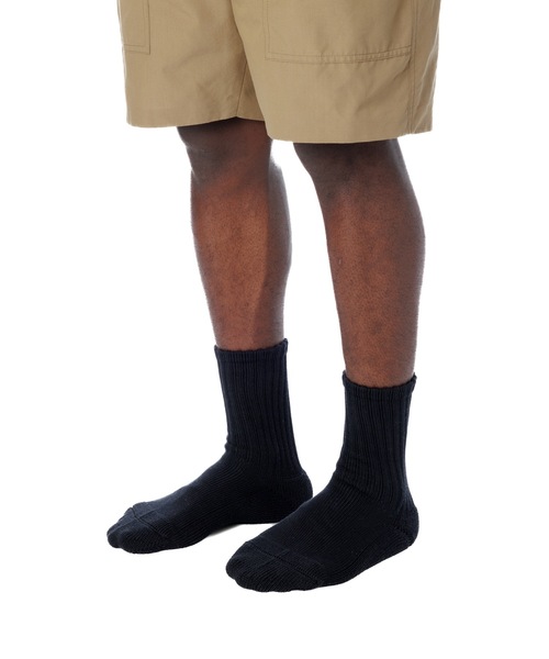 DAILY STANDARD by SANDINISTA（デイリースタンダードバイサンディニスタ）の「Daily Organic Cotton Socks / オーガニックコットンリブソックス（ソックス/靴下・メンズ・ホワイト/ブラック・FREE）」の8枚目の写真