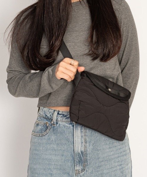 SVEC(シュベック)の「キルティング 中綿 ショルダーバッグ(ショルダーバッグ・レディース・ホワイト/ブラック/カーキ/グレー・FREE)」の14枚目の写真