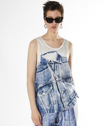 PRANK PROJECT | 【24SUMMER PRE ORDER】デニムプリントタンク / Denim Print Tank(Tシャツ/カットソー)