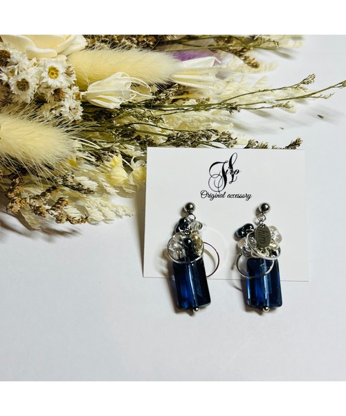 tone（トーン）の「【hiro】ピアス(MA)（ピアス（両耳用）・レディース・ブルー系その他/レッド/グリーン/ピンク/オレンジ・FREE）」の3枚目の写真