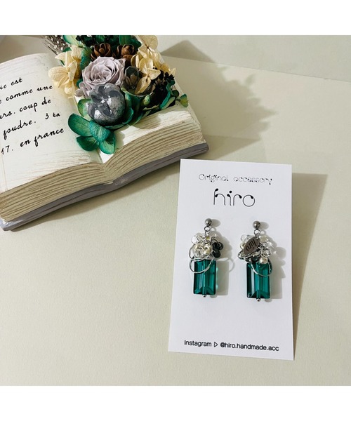 tone（トーン）の「【hiro】ピアス(MA)（ピアス（両耳用）・レディース・ブルー系その他/レッド/グリーン/ピンク/オレンジ・FREE）」の2枚目の写真