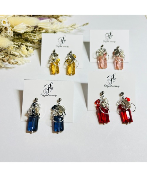 tone（トーン）の「【hiro】ピアス(MA)（ピアス（両耳用）・レディース・ブルー系その他/レッド/グリーン/ピンク/オレンジ・FREE）」の6枚目の写真