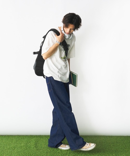 Adoon plain（アドーンプレーン）の「ピスネームワイドデニムパンツ（デニムパンツ・メンズ・インディゴブルー・MEDIUM/LARGE）」の10枚目の写真