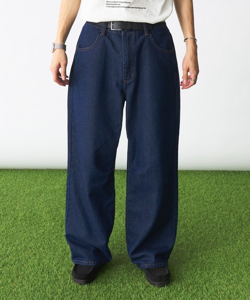 Adoon plain（アドーンプレーン）の「ピスネームワイドデニムパンツ（デニムパンツ・メンズ・インディゴブルー・MEDIUM/LARGE）」の17枚目の写真
