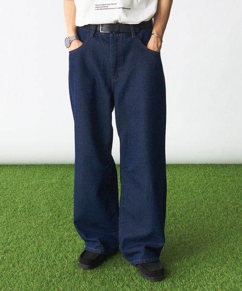 Adoon plain（アドーンプレーン）の「ピスネームワイドデニムパンツ（デニムパンツ・メンズ・インディゴブルー・MEDIUM/LARGE）」の21枚目の写真
