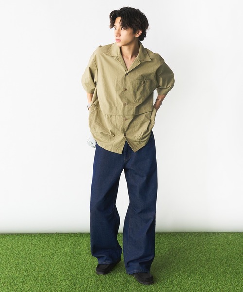 Adoon plain（アドーンプレーン）の「ピスネームワイドデニムパンツ（デニムパンツ・メンズ・インディゴブルー・MEDIUM/LARGE）」の12枚目の写真