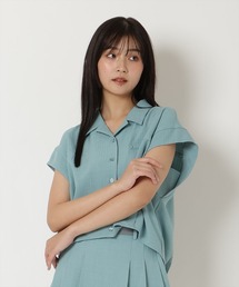 REDYAZEL | 【セットアップ着用可能】キャップスリーブオープンカラーシャツ(シャツ/ブラウス)