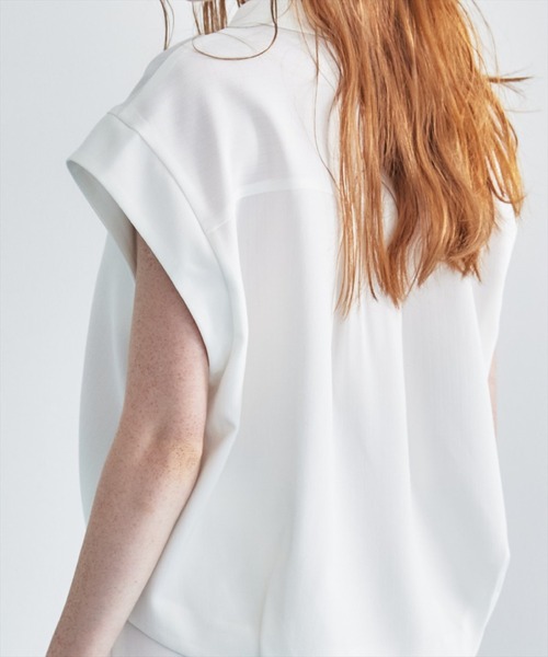 REDYAZEL（レディアゼル）の「【セットアップ着用可能】キャップスリーブオープンカラーシャツ（シャツ/ブラウス・レディース・ミント/グレー/オフホワイト・FREE）」の17枚目の写真