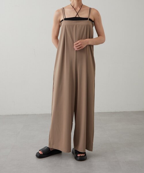 earthy UVカット・吸水速乾　キャミサロペット　オーバーオール　新品 earthy（アーシー）の「【UVカット・吸水速乾】キャミサロペット