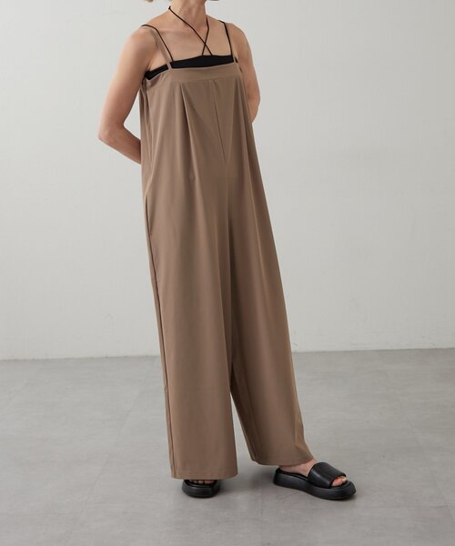 earthy（アーシー）の「【UVカット・吸水速乾】キャミサロペット（サロペット/オーバーオール・レディース・ブラック/モカ・SMALL/MEDIUM）」の7枚目の写真