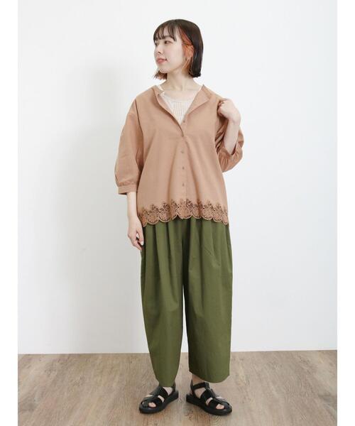 Samansa Mos2（サマンサ モスモス）の「裾レース前後2WAYブラウス