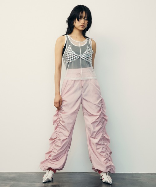 春夏お出かけゆったりパンツ♡裾のフリルがかわいい、シンプルデザイン 春夏お出かけゆったりパンツ♡裾のフリルがかわいい、シンプル