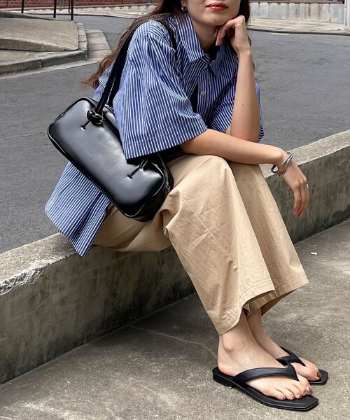 fredy emue（フレディエミュ）の「コットンナイロンタックパンツ（その他パンツ・レディース・ベージュ/ブラック/カーキ・36/38）」の13枚目の写真